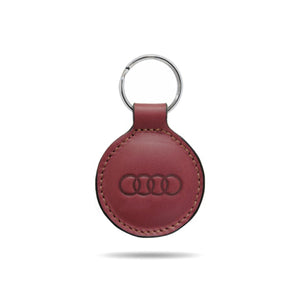 Round Leather Keytag