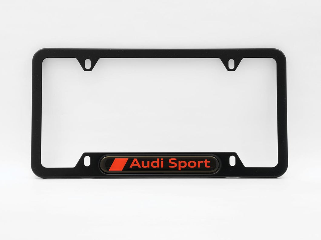 Audi Sport License Plate Frame (Black Powdercoat)